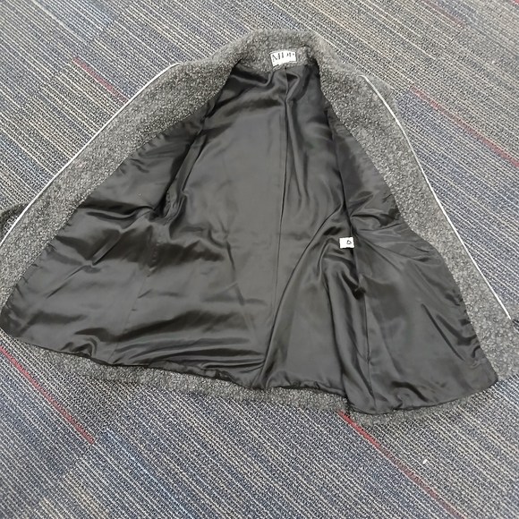 Vintage Mario De Pinto Gray Wool Tweed Pea Coat Medium - Picture 5 of 7